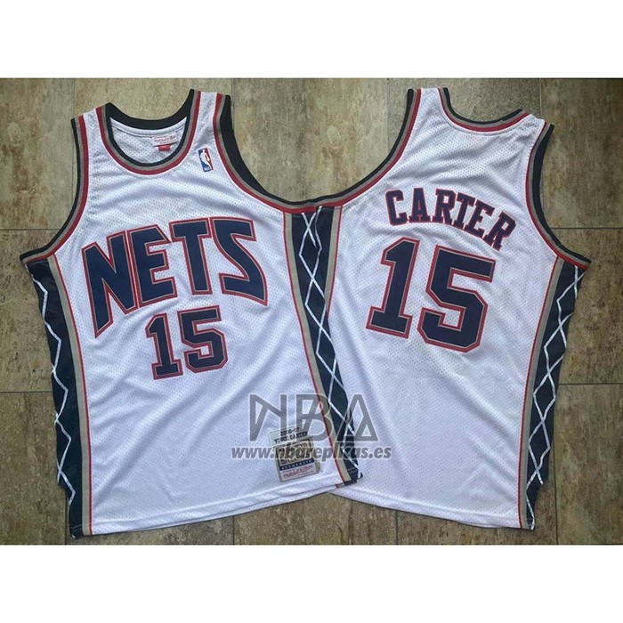 Camiseta Brooklyn Nets Vince Carter NO 15 Mitchell & Ness 2006-07 Blanco
